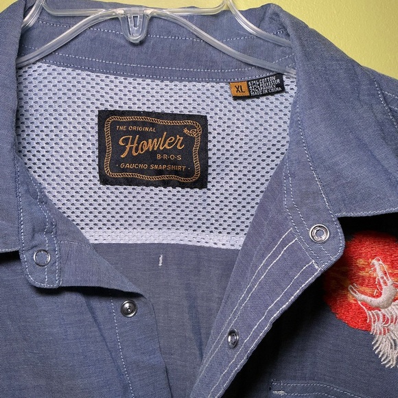 Howler Brothers Gaucho Howl At The Moon Western Cowboy Snap Buttons - Picture 5 of 9